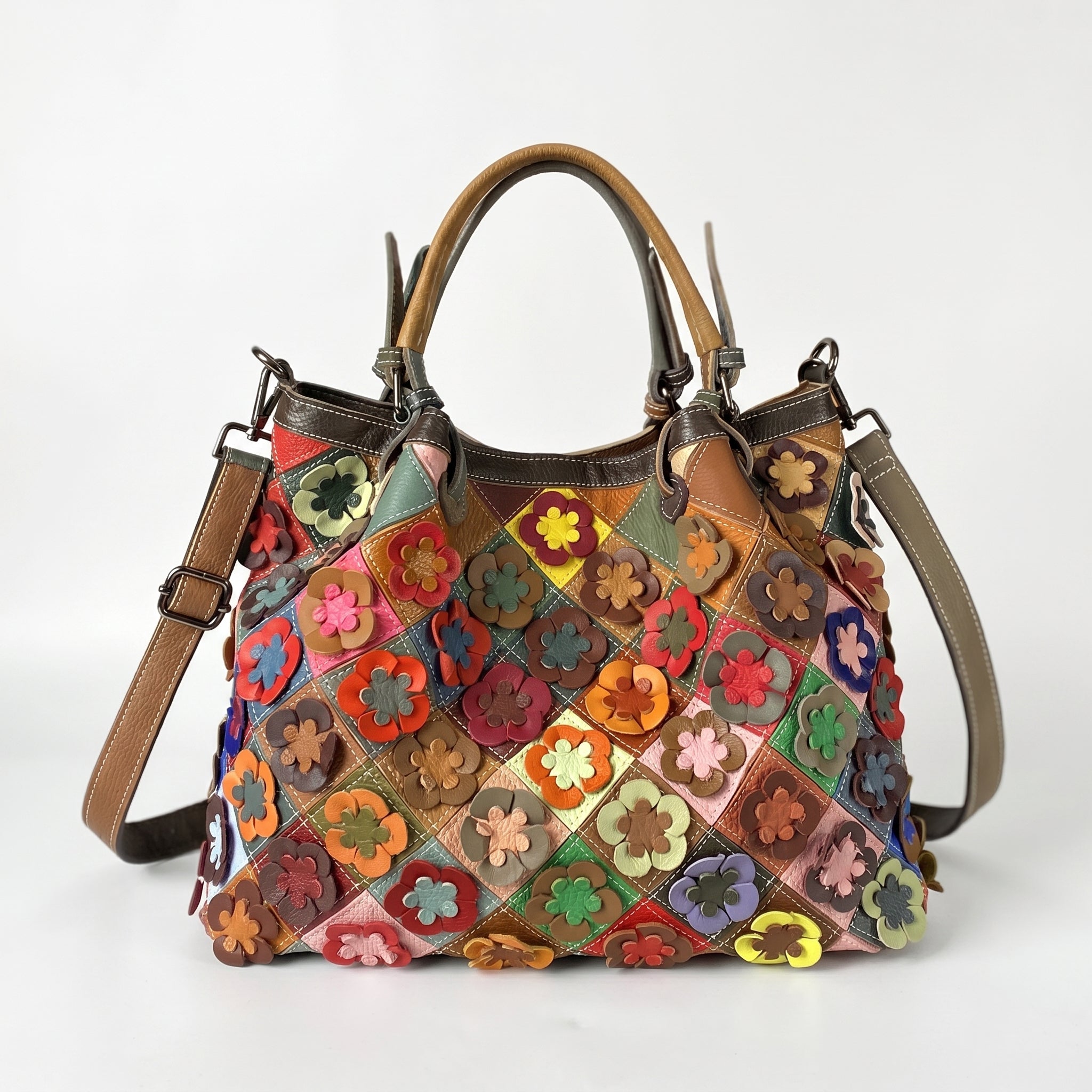 Mara Floral Patchwork Satchel Bag