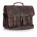 Vintage Leather Messenger Bag for Men & Women