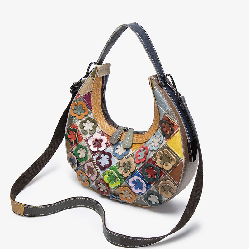 Luna Floral Patchwork Hobo Bag