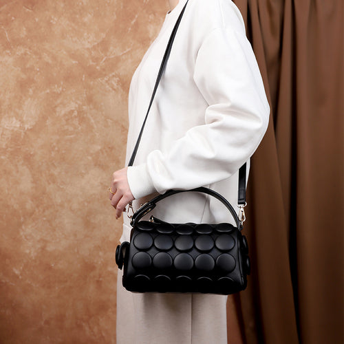 Nora Embossed Dot Top-Handle Bag